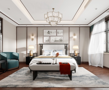 New Chinese Style Bedroom-ID:514390951