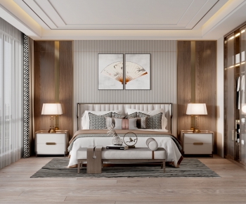 New Chinese Style Bedroom-ID:598604922