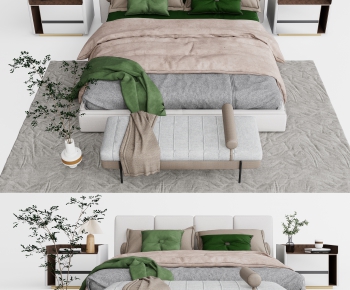 Modern Double Bed-ID:372827052