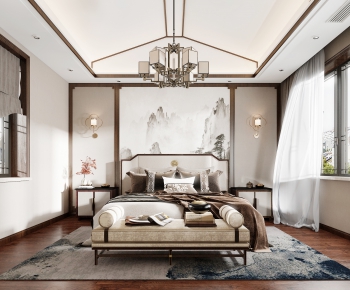 New Chinese Style Bedroom-ID:820908071