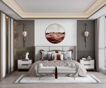 New Chinese Style Bedroom-ID:772178894