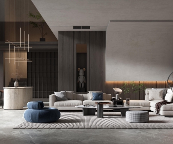 Modern Wabi-sabi Style A Living Room-ID:402395966