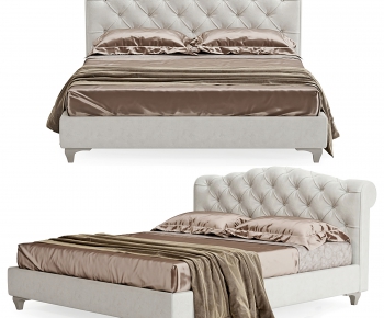 Simple European Style Double Bed-ID:313589697