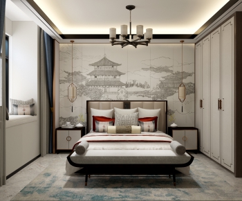 New Chinese Style Bedroom-ID:100069045