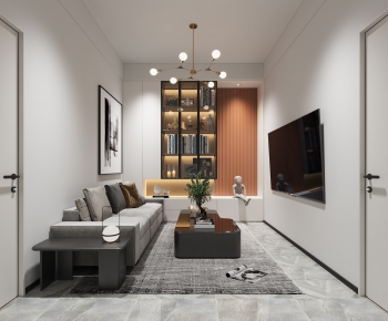 Modern A Living Room-ID:745435956