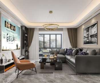 Modern A Living Room-ID:736795901