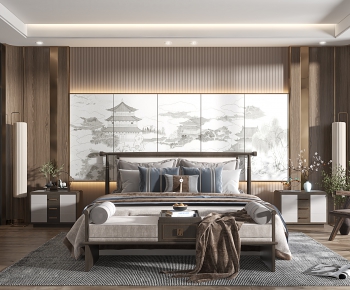 New Chinese Style Bedroom-ID:537168988