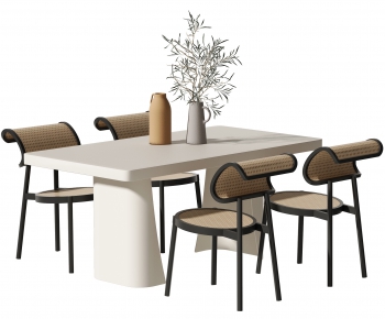 Wabi-sabi Style Dining Table And Chairs-ID:692979101