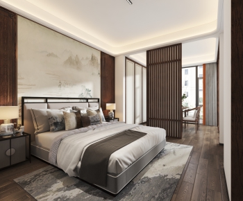 New Chinese Style Bedroom-ID:295428043