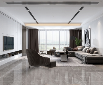 Modern A Living Room-ID:373147965