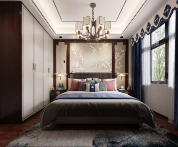 New Chinese Style Bedroom-ID:266876948