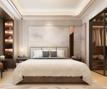 New Chinese Style Bedroom-ID:745909935