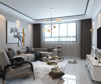 Modern A Living Room-ID:237967015