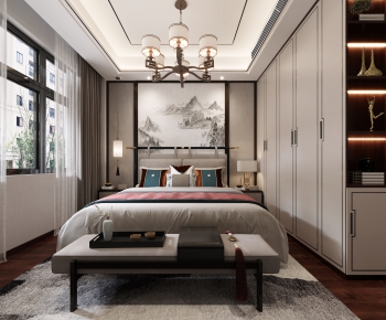 New Chinese Style Bedroom-ID:446024892