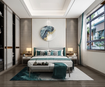 New Chinese Style Bedroom-ID:302212955