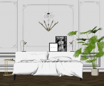 Nordic Style Double Bed-ID:747792012