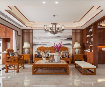 Chinese Style A Living Room-ID:297987943