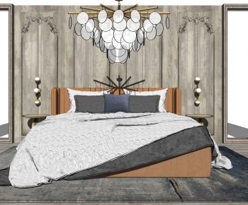 American Style Double Bed-ID:407263991