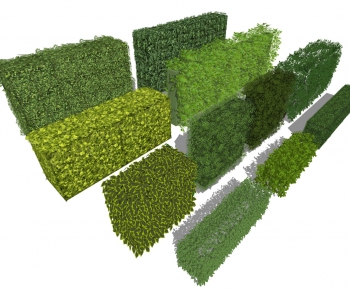 现代灌木绿植绿篱墙-ID:658386953