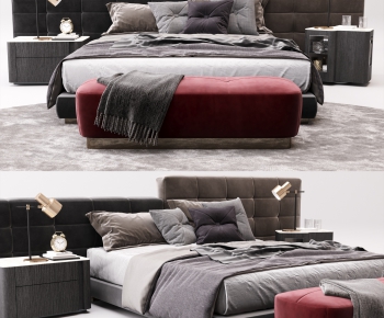 Modern Double Bed-ID:111720092
