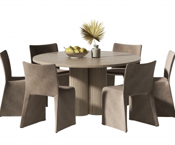 Wabi-sabi Style Dining Table And Chairs-ID:684921987