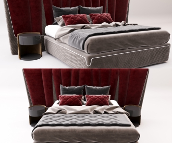 Modern Double Bed-ID:725689894