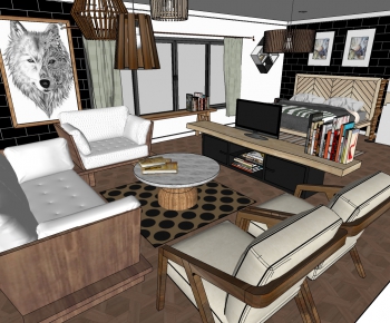 Modern A Living Room-ID:803474905