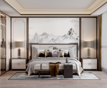 New Chinese Style Bedroom-ID:100109616