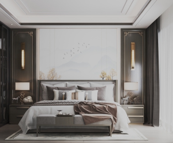 New Chinese Style Bedroom-ID:333164934