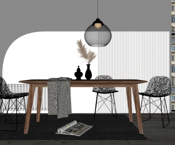 Modern Dining Table And Chairs-ID:583930974