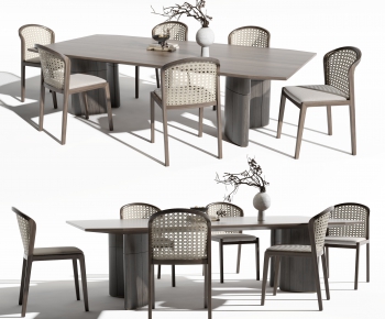 Wabi-sabi Style Dining Table And Chairs-ID:103277921