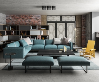 Industrial Style A Living Room-ID:594821023