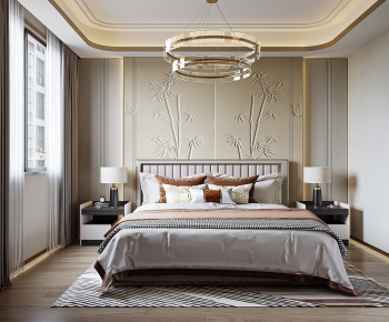 New Chinese Style Bedroom-ID:427258975