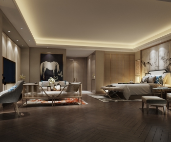 New Chinese Style Bedroom-ID:678379529