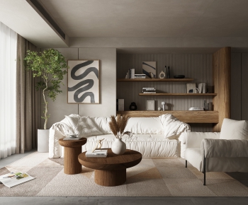 Wabi-sabi Style A Living Room-ID:391269925