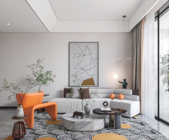 Modern A Living Room-ID:714924105