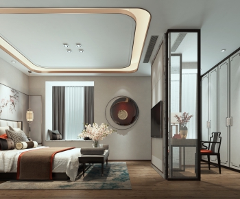 New Chinese Style Bedroom-ID:466425901