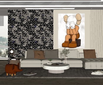 Modern A Living Room-ID:726234915