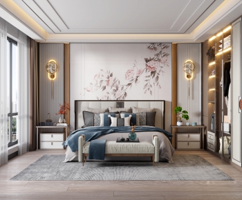 New Chinese Style Bedroom-ID:854079742