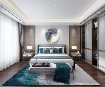 New Chinese Style Bedroom-ID:428436998