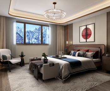 New Chinese Style Bedroom-ID:167321926