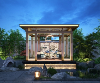 New Chinese Style Courtyard/landscape-ID:477382903