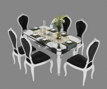 American Style Dining Table And Chairs-ID:932784083
