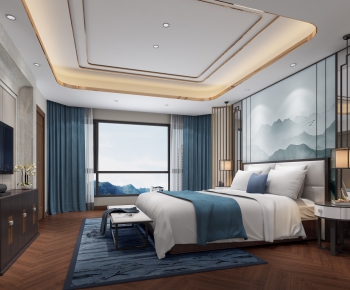 New Chinese Style Bedroom-ID:363944057