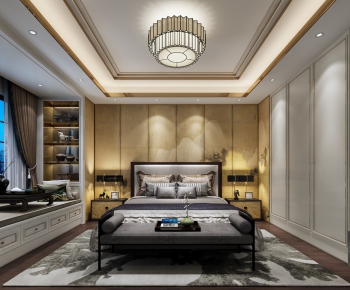 New Chinese Style Bedroom-ID:928988935