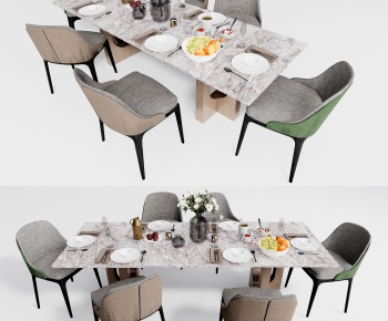 Modern Dining Table And Chairs-ID:993674042