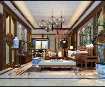 Chinese Style A Living Room-ID:898818022
