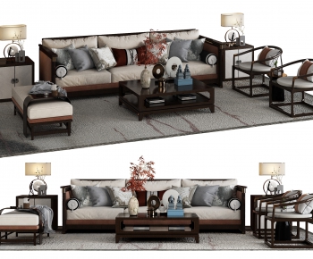 New Chinese Style Sofa Combination-ID:839653021