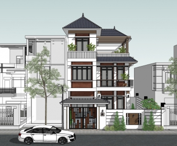 New Chinese Style Villa Appearance-ID:855249882