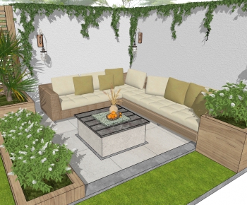 现代庭院景观 户外沙发凳-ID:350187067